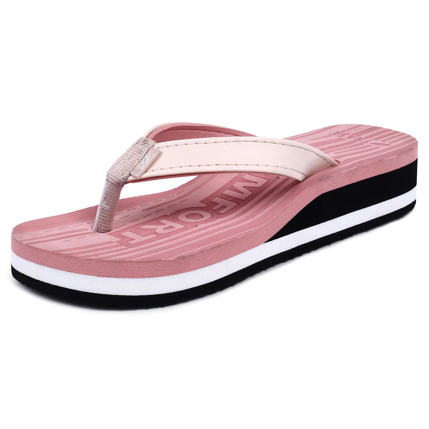 TRASE Easy Breeze Casual Dailywear Flip Flops Slippers For Women (Peach-Cream, 05 UK) (B0DCSRSW1C) Amazon Price History, Amazon Price Tracker