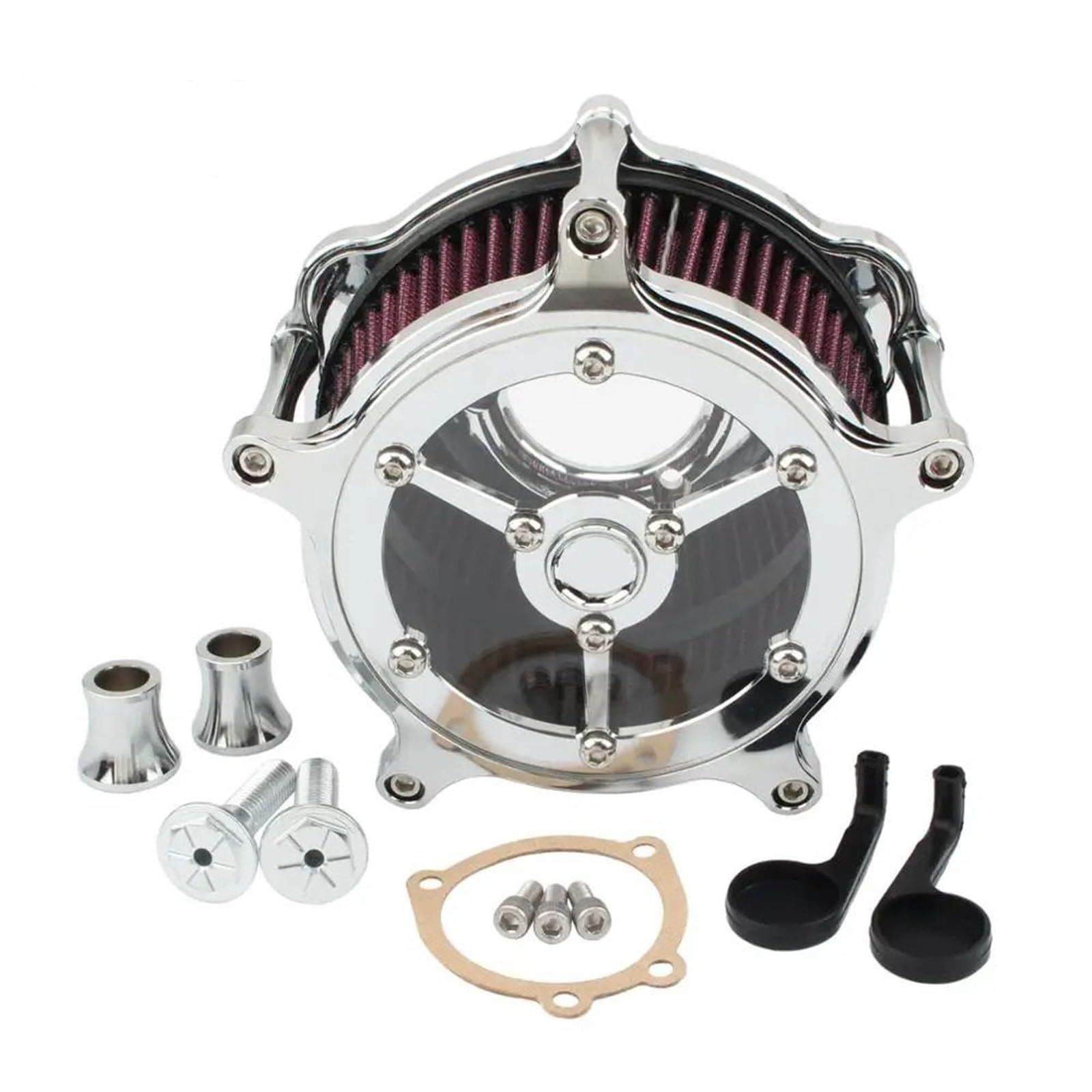 Passend for Harley Sportster Iron XL 883 1200 Achtundvierzig-Zweiundsiebzig Luftfilter Transparenter Luftfilter-Ansaugfilter 2091-2021(Clear)