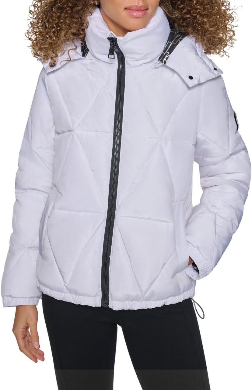 KARL LAGERFELD Women's Diamond Quilt Puffer Jacket