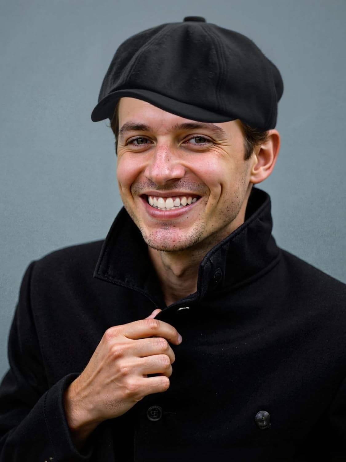 Senker Fashion Newsboy Cap for Men, Irish Newsies Hat Classic 8 Panel Wool Blend for Old Man Cabbie Driving - Image 2