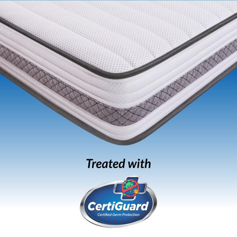 Image of durfi Hybrid 6 Inches Pocket Spring & Memory Foam Mattress | King Size (84x72x6) | Soft | CertiPlus Us & Certiguard Technology | 10 Years Warranty