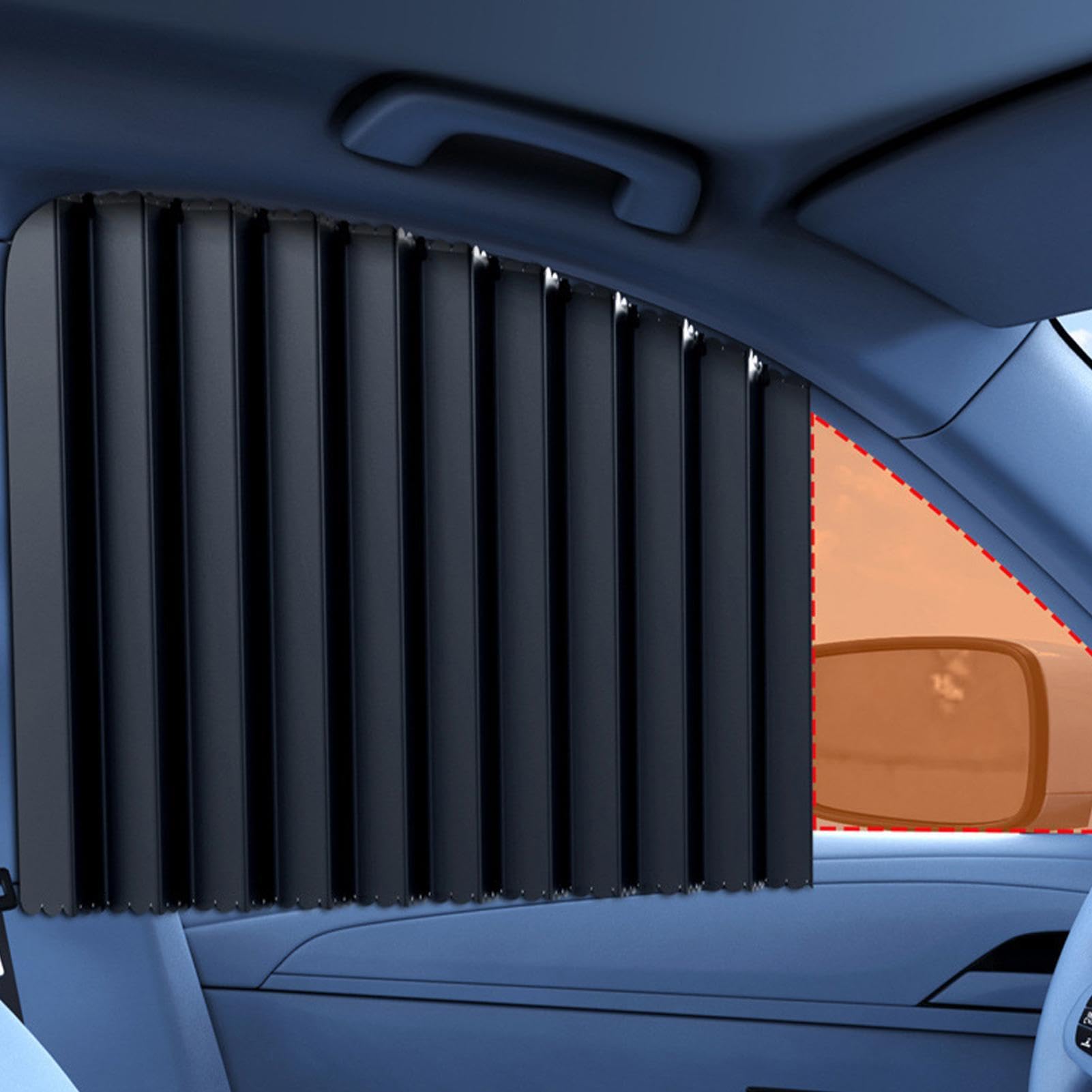 Cortinas de coche | Kit de 4 persianas universales con corredera lisa | Pantalla ocupante interior auto | para viajes, camping, descansos, vacaciones, viajes diarios y carreteras