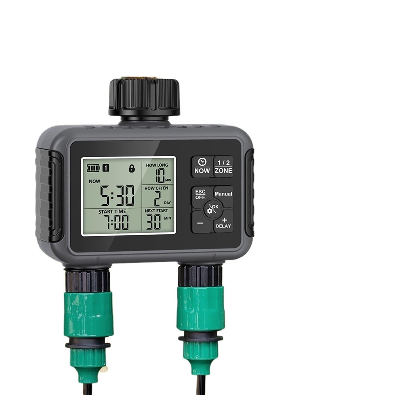 1 pz. di irrigazione a pioggia regolabile con controllo di programmazione automatico del timer digitale for l'irrigazione(1 Outlet-B)