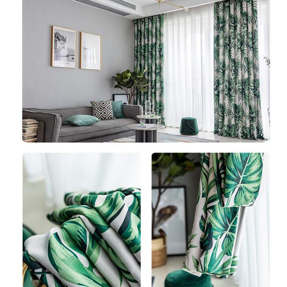 Amazon.de: ZYY-Home curtain 2 Stcke Isolierend Pflanze Monstera Blickdicht  Gardinen Drucken Polyester Baumwolle mit sen Schalldmmend Moderner fr  Schlafzimmer Wohnzimmer Vorhang,Grn,W200xL250cm