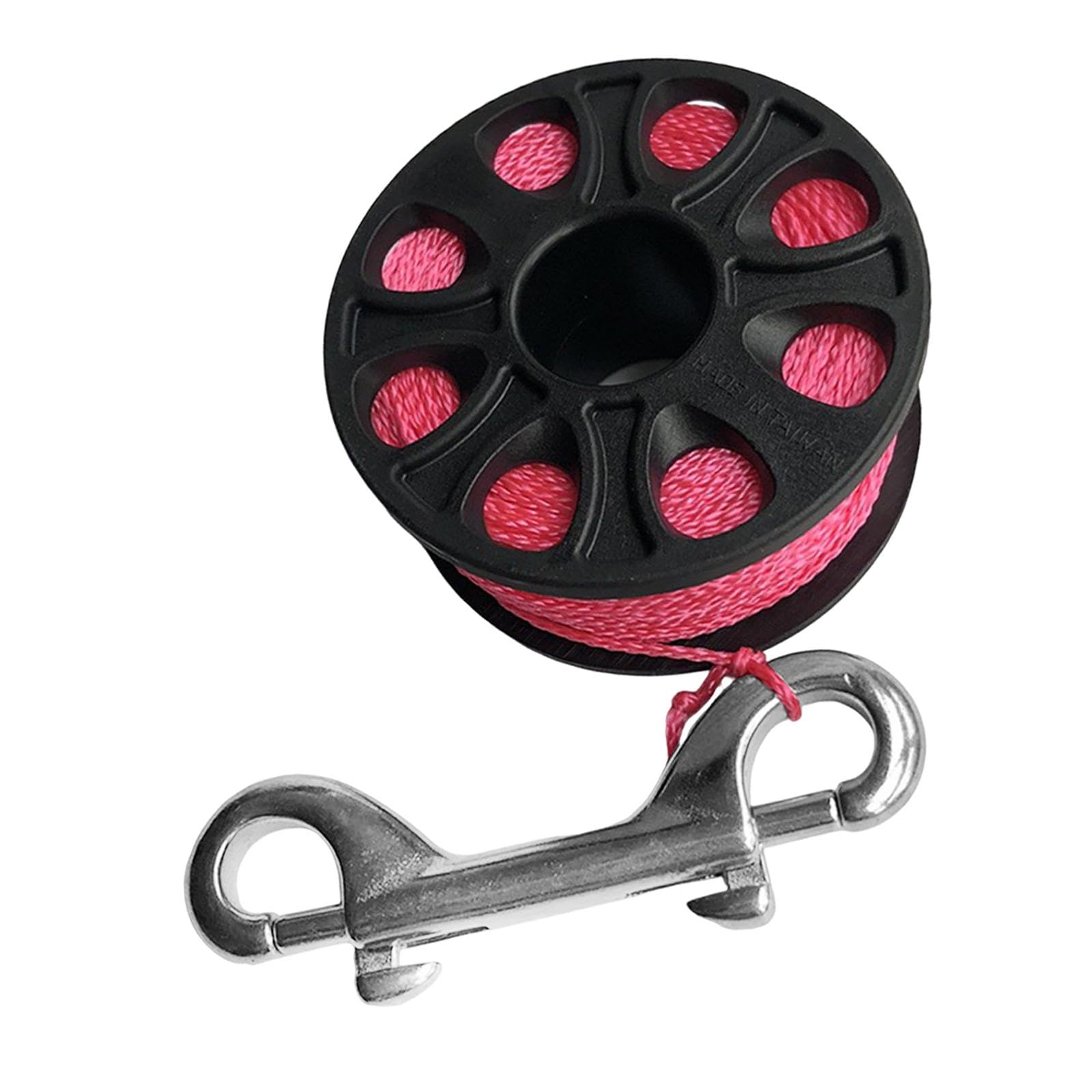 Gralara Dévidoir Compact pour Matériel de Plongée, Ligne en Nylon de 30 M, avec Double Hameçon en Acier Inoxydable, pour Accessoires de Déploiement de Bouée.