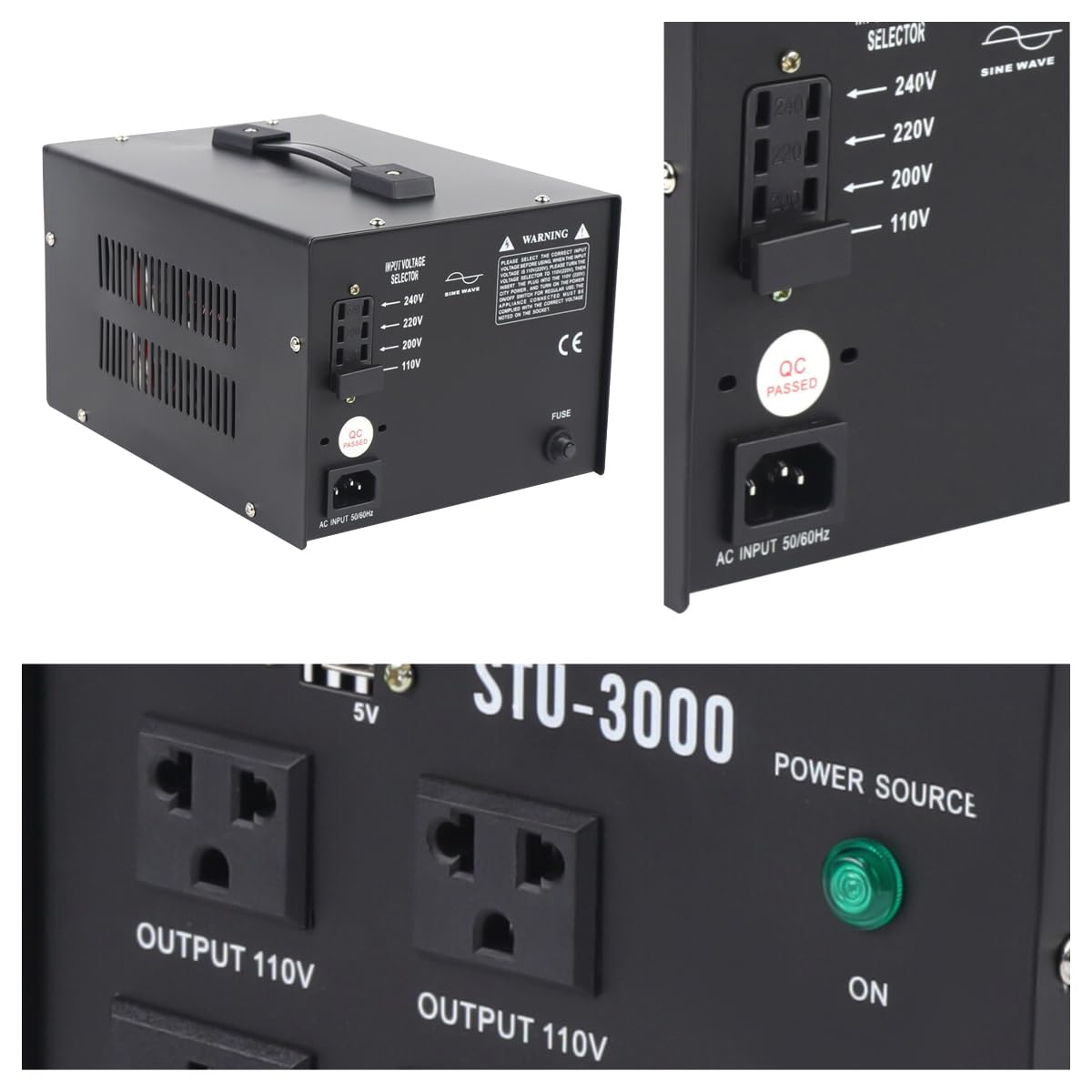 Amazon.co.jp: STU-3000 ステップアップダウントランス、110V~220V自動