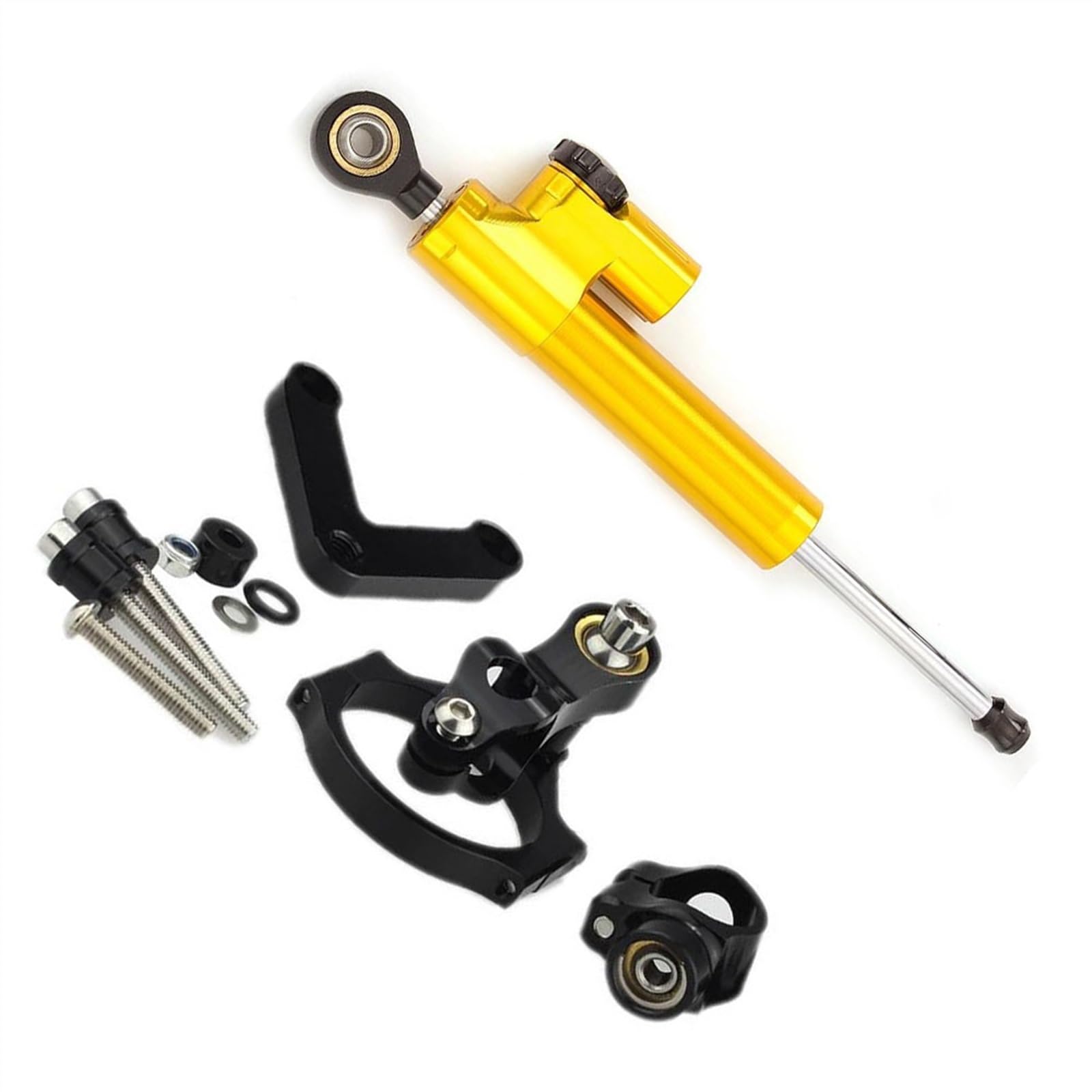 Kit Staffa Montaggio Ammortizzatore Sterzo CNC Per Streetfighter 848 – Alluminio T6061, Anodizzato Nero