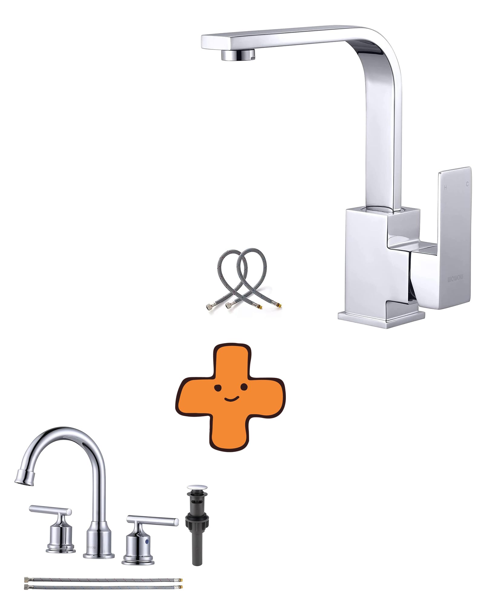 Jnfidosr Single Hole Bar Faucet Chrome And Bathroom Faucet Widespread