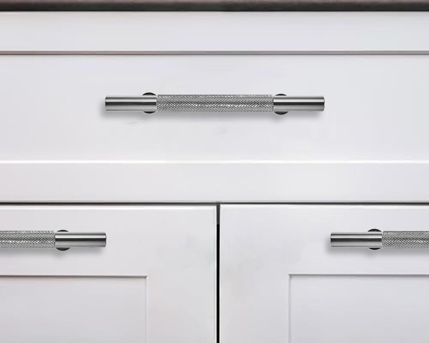 Bar Brushed Nickel Cabinet Pull - 3041B, 3 in (76 mm) — KHTUMEWARE