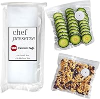 Vista 7 de Bolsas de sellado al vacío reutilizables Chef Preserve para alimentos – 60 bolsas de almacenamiento de alimentos sin BPA, congelador, microondas