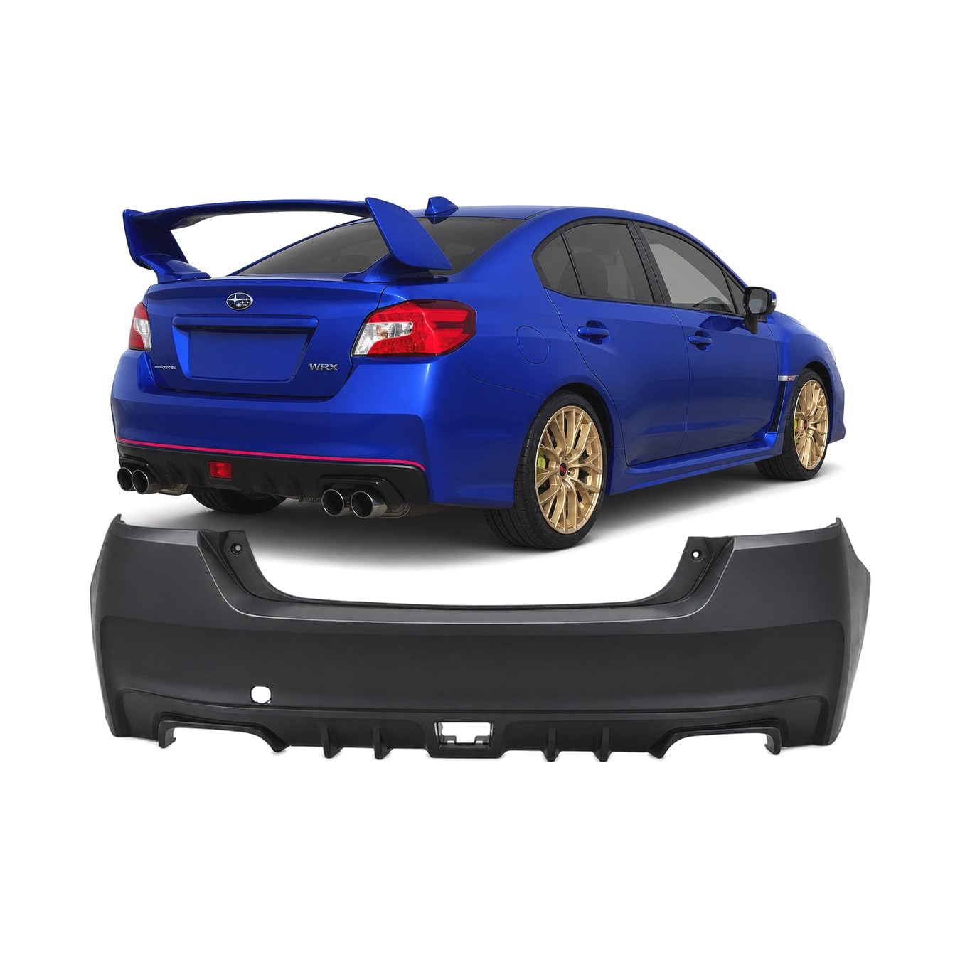 FitParts Compatible with Subaru WRX 2015–2021 Rear Bumper Cover