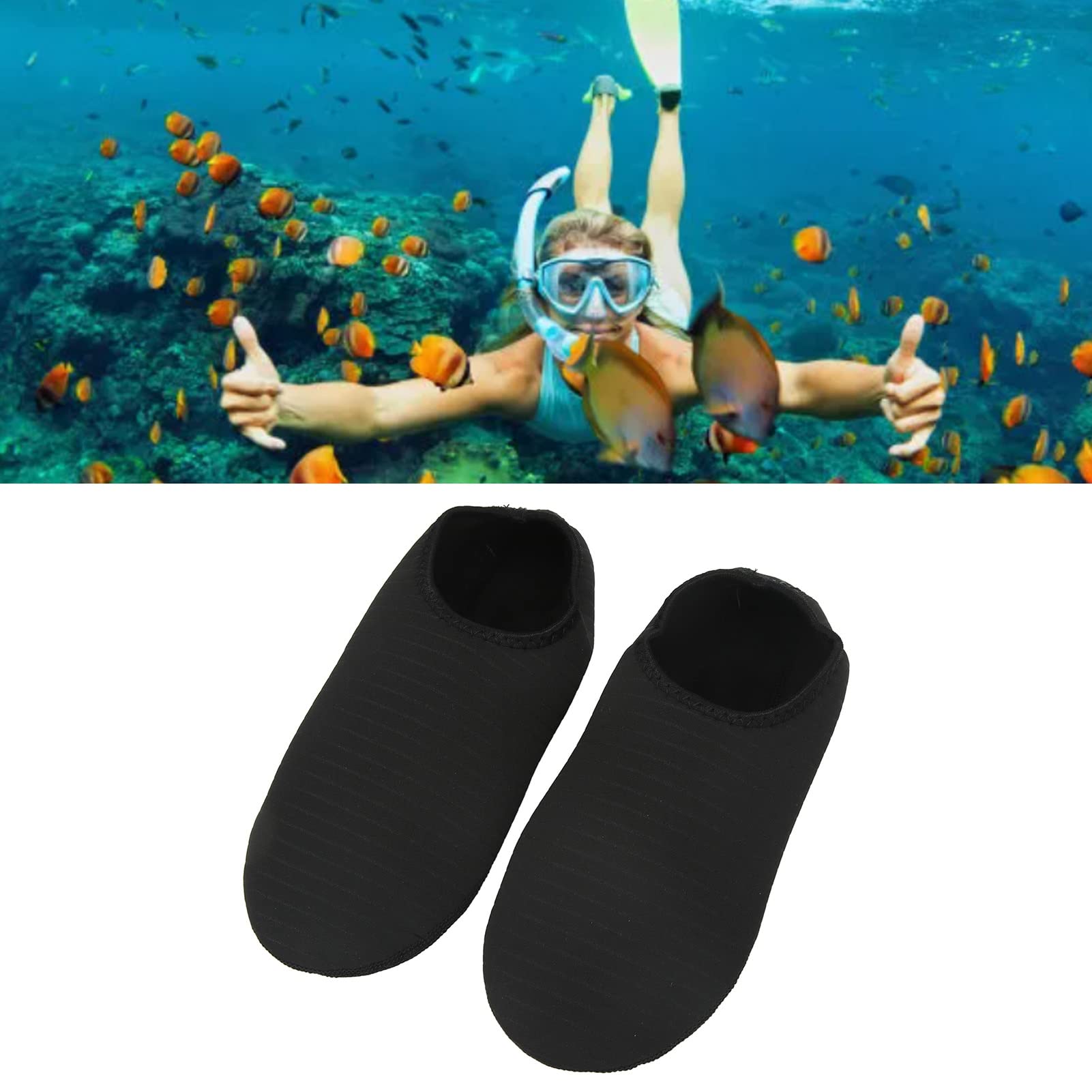 Elastic Fiber Beach Socks Elastic Fiber Beach SocksDiving Socks, Anti Cutting Prevent Sand Snorkeling Socks ComNon Slip Beach Socksfortable for SurfingMens (XXXL)