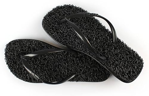Miniatura 4 de CLEANUP Chanclas Flat Essence Black Exfoliante, masajista y relajante Sandalias de tanga cómodas y ligeras Fibras 100% veganas reciclables