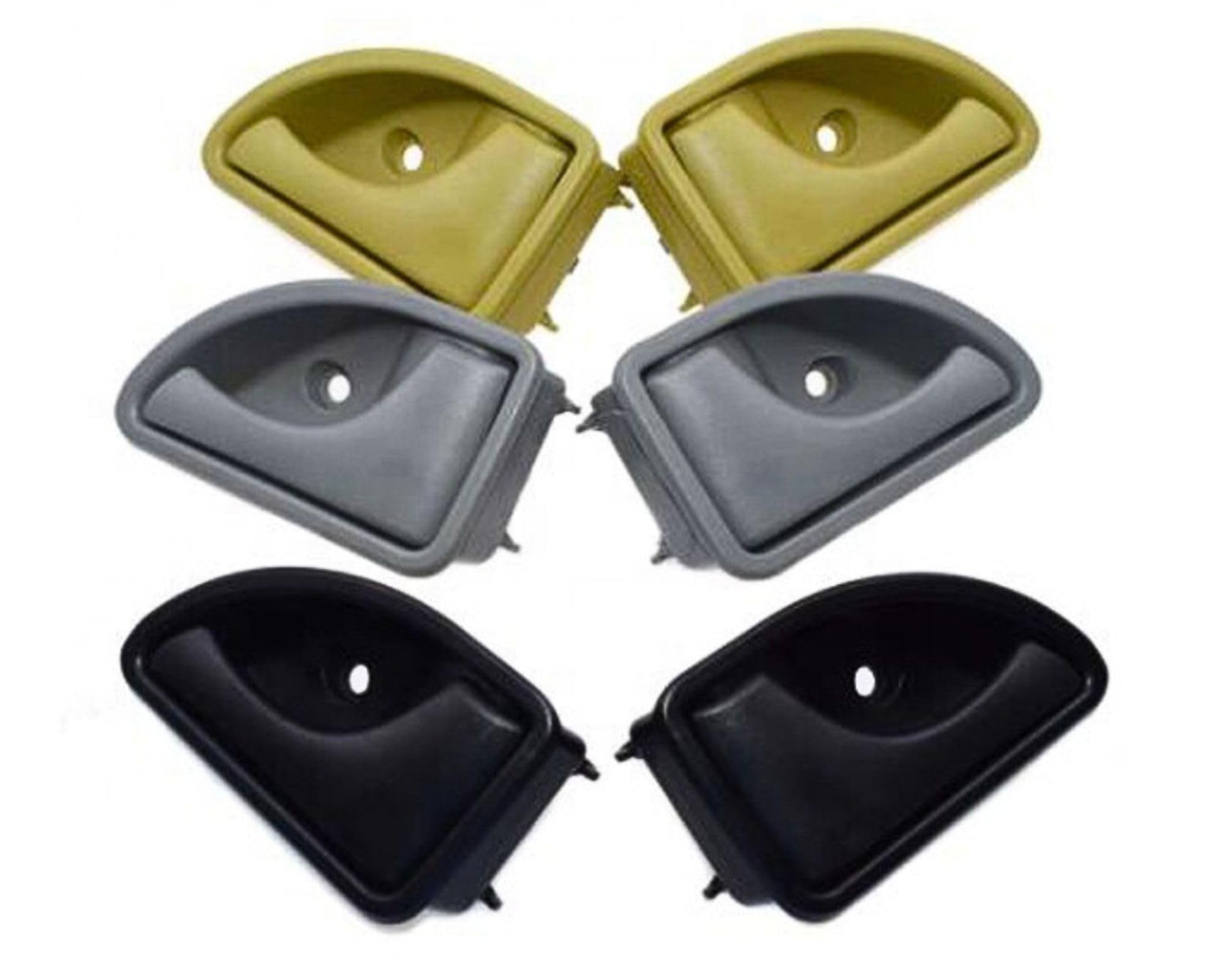 Ugozen Poignée de Porte Avant Gauche et Droite, Clanche de Portière pour RENAULT TWINGO (1993-2007) / KANGOO (1998-2010) (JAUNE/VERT) ✯Marque FRANÇAISE ✯