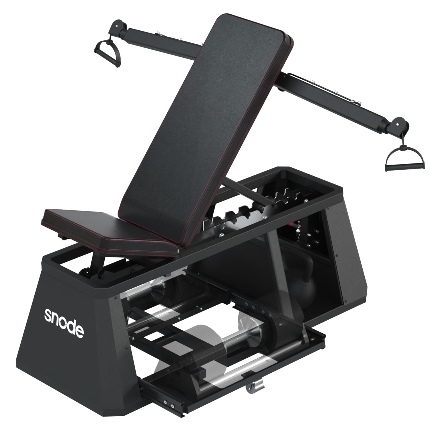 SNODE 4-in-1 Adjustable Weights Bench with Cable Crossover