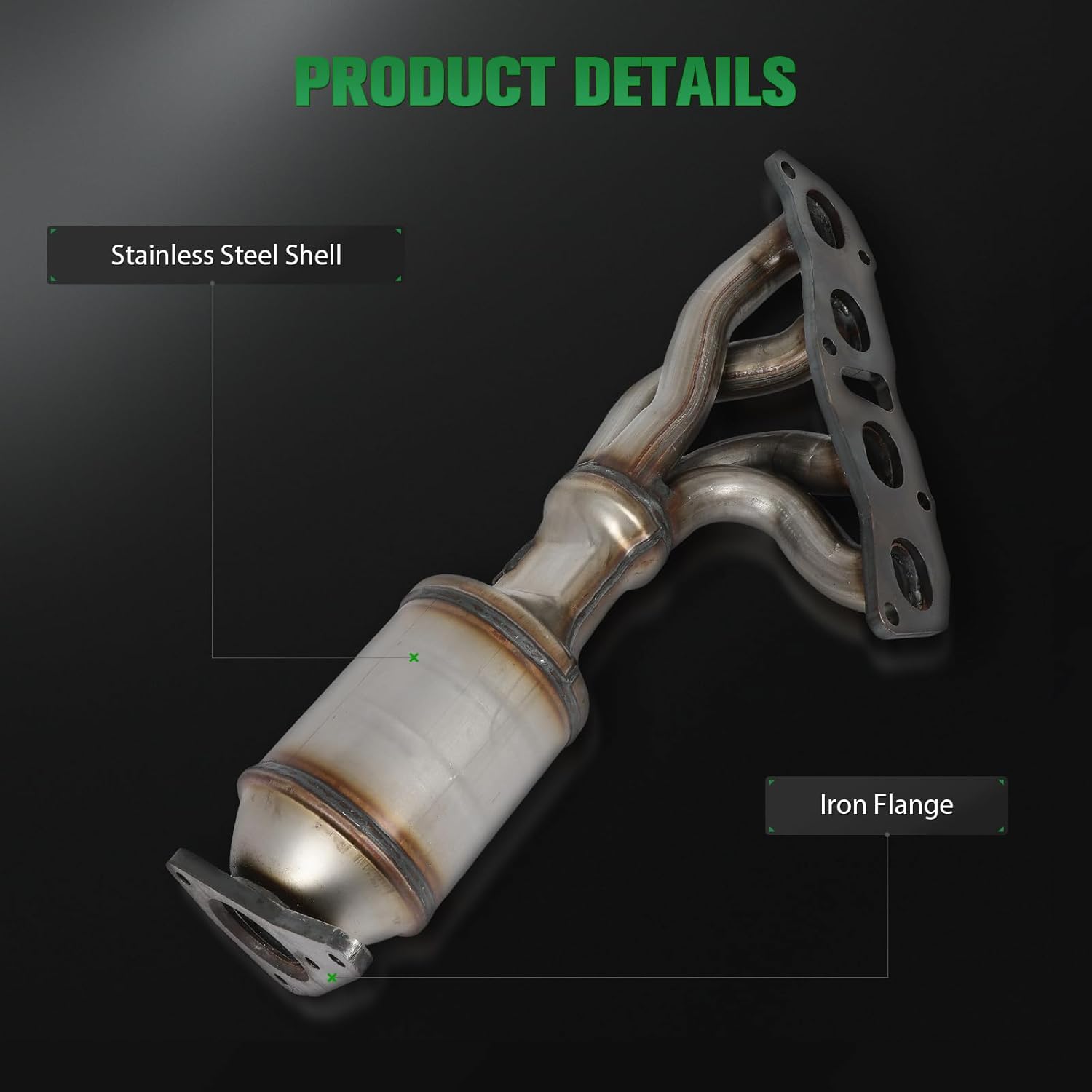 SCITOO 674603 16668 Right 2PCS Catalytic Converter Fit For Nissan For Frontier 2005-2019,2.5L,EPA Compliant