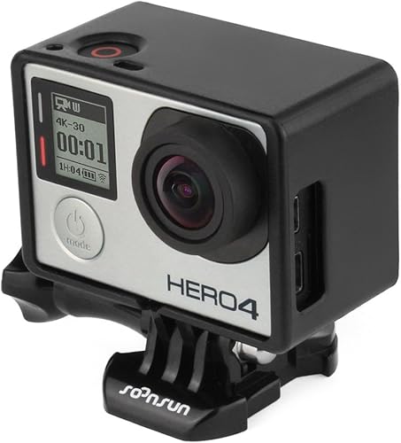 Miniatura 2 de SOONSUN Carcasa de montaje de marco extendido para GoPro Hero 4/3+/3 - Compatible con LCD BacPac y extensión de batería - Incluye hebilla de montaje