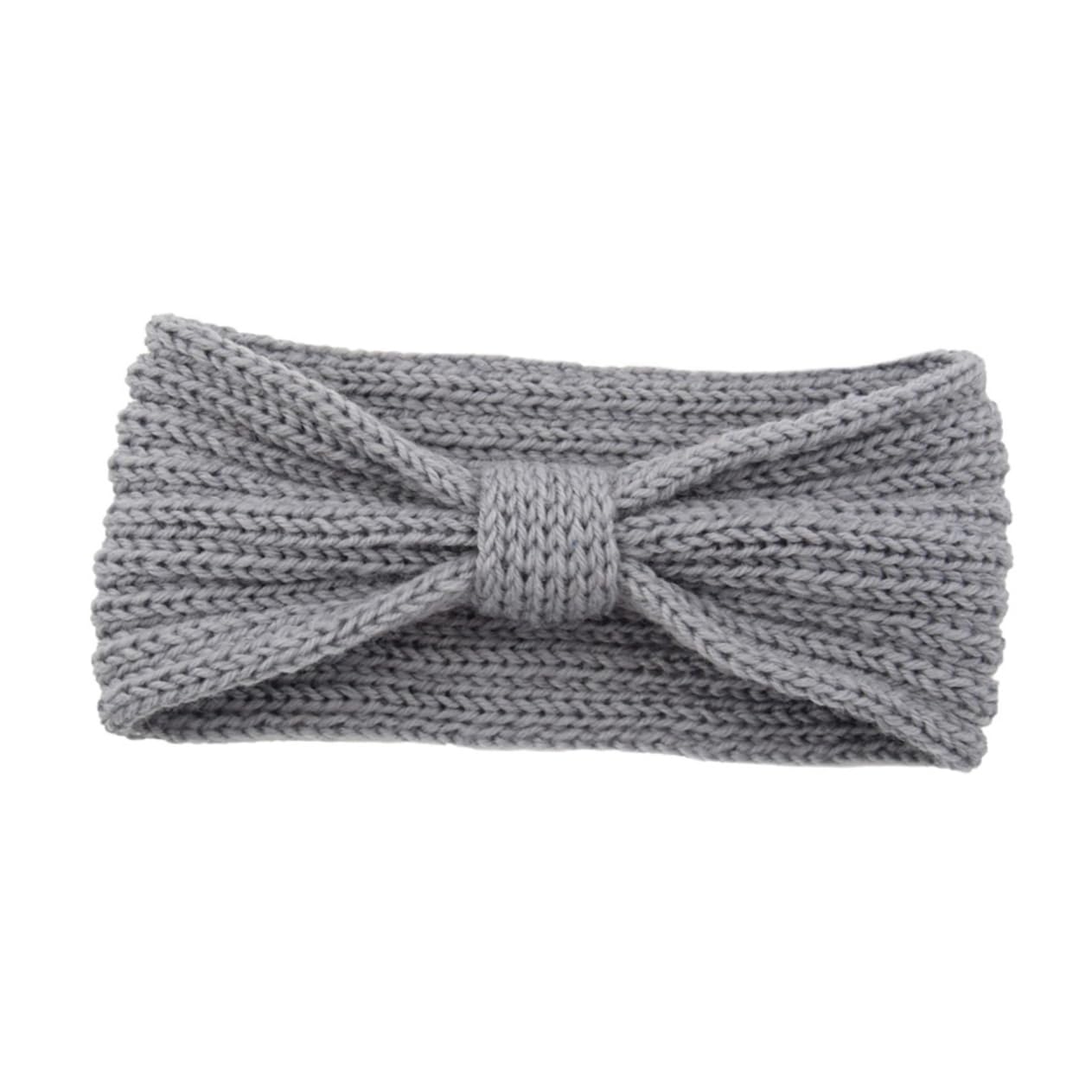 JEWEDECO Warm Headband Set 4 Pack Handmade Crochet Bowknot Hair Hoops for Cold Weather