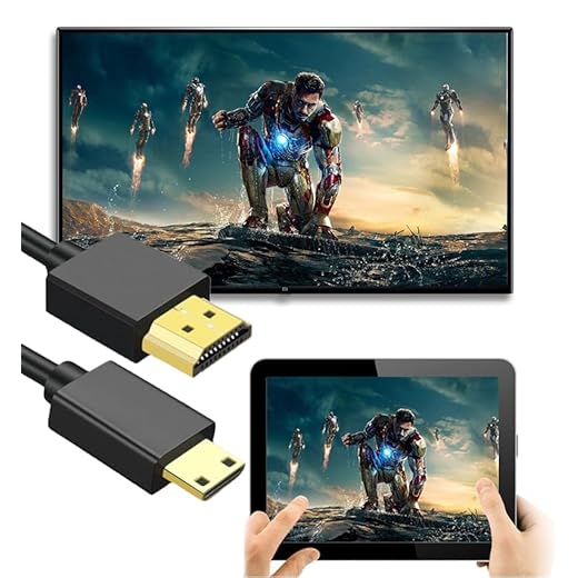 Flexible & Slim Mini HDMI to HDMI Cable 3.3FT, Soft & Ultra-Thin HDMI Type C to Type A Cord Support 4K@60Hz/2160P/1080P