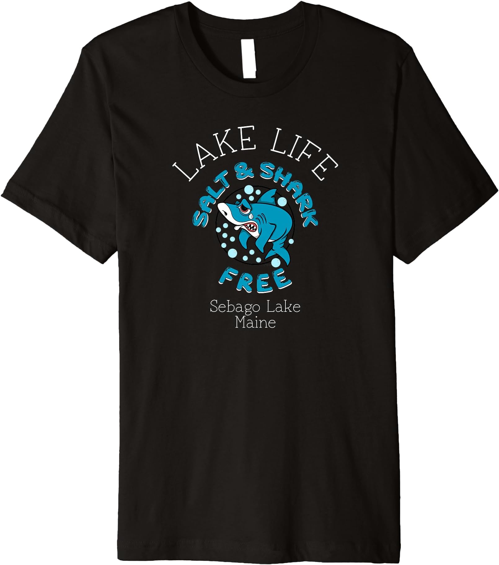 Lake Life Apparel By ScottyGaaDoLAKE LIFE SALT & SHARK FREE Maine Lake Sebago Premium T-Shirt