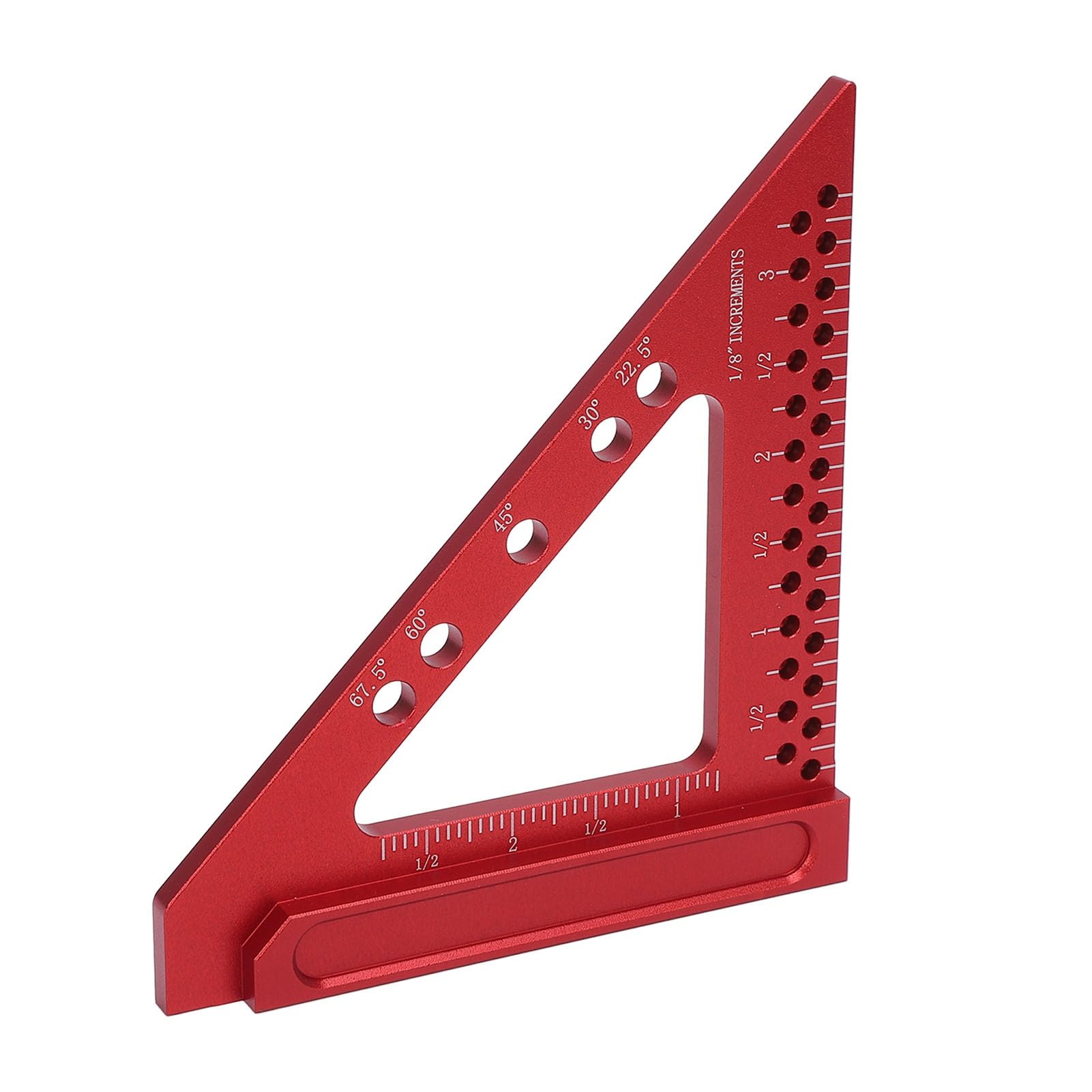 Escuadra de Carpintero Profesional de aleación de Aluminio con Regla Triangular para Trabajos en Madera y mediciones de ángulos de precisión.