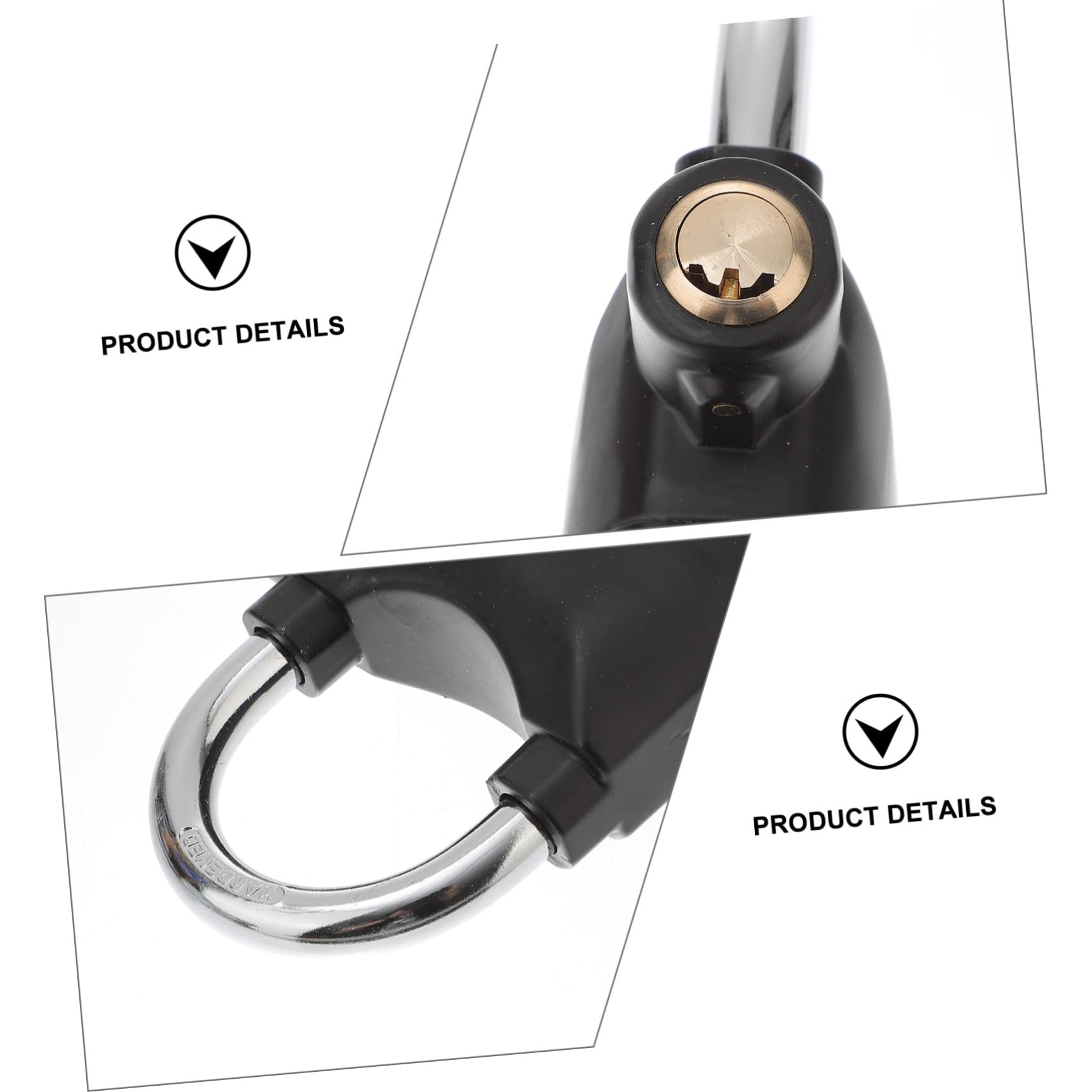 Cadenas Antivol de Vélo en U, Alarme, Lot de 2 Pièces | Alliage D'aluminium Noir, 3 Clés Incluses, Usage Multi-porte et Fenêtre, Facile à Transporter
