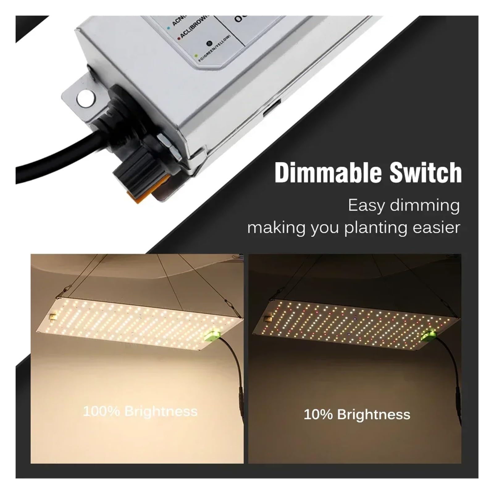 Lámpara de Cultivo, Luz LED de Cultivo de Aluminio Ultrafina de Espectro Completo, lámpara de Cultivo Regulable for iluminación de Cultivo de Plantas de Invernadero, 65/85/120W(85W)