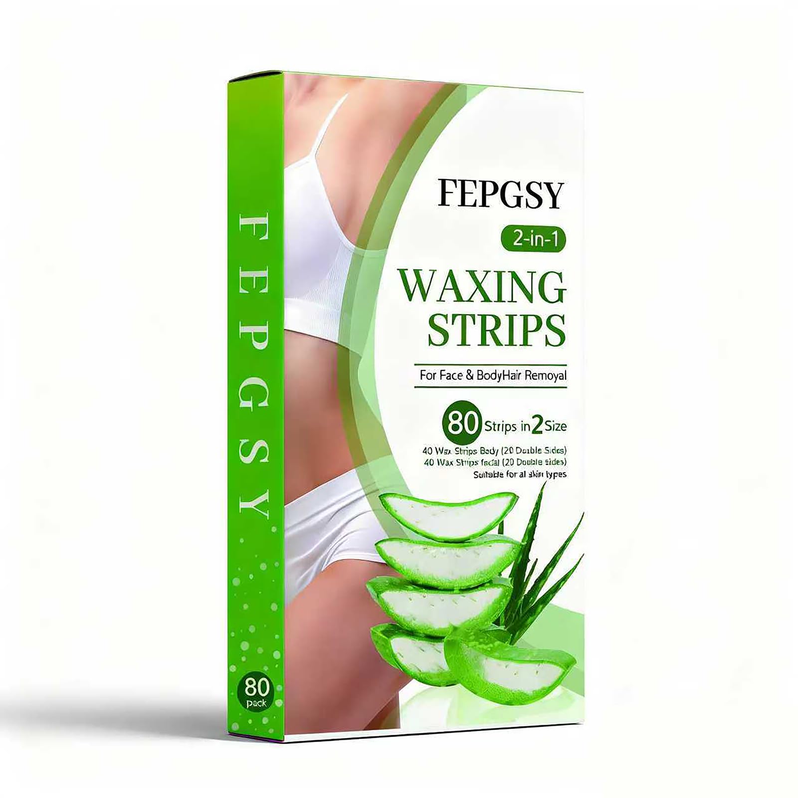 80PCS Wax Strips for Face Hair Removal,Body Waxing Kit for Women,Suitable for Face,Body,Legs, and Bikini Zone
