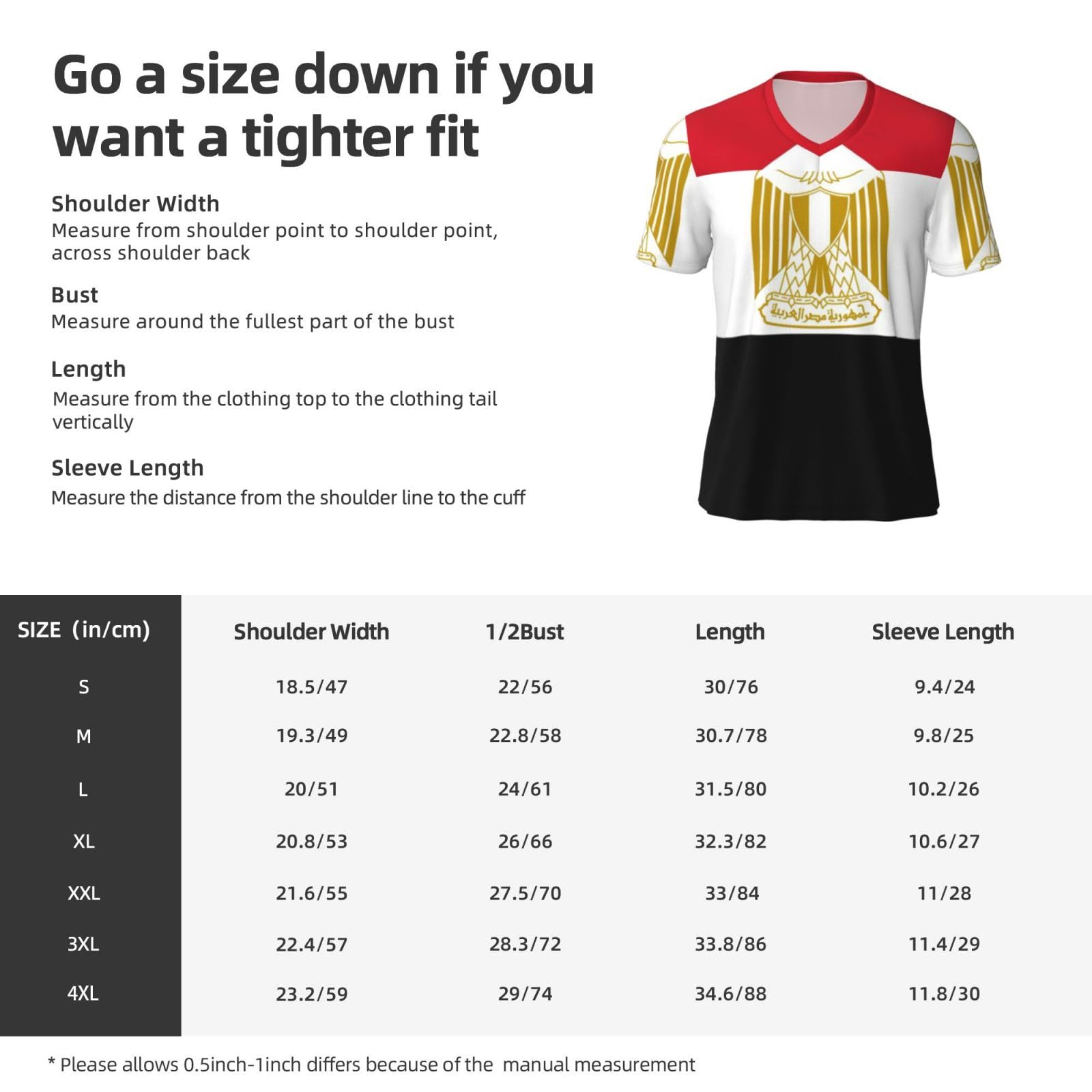 Stylish Athletic Sports Jersey Egypt-Egyptian-Flag-Soccer Men's Rugby Jersey Large