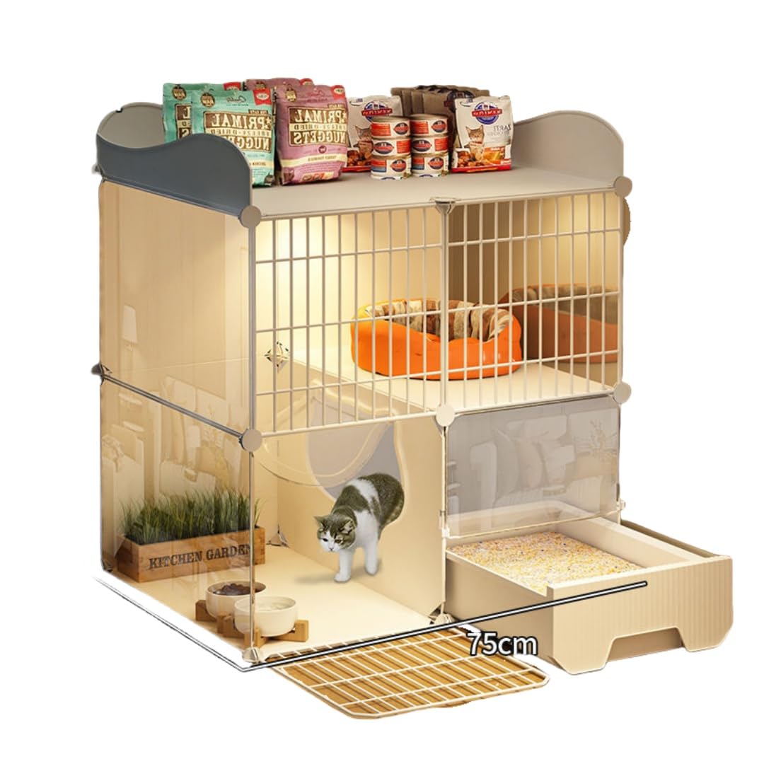 Amazon | TVT 猫 ケージ トイレ2段 大型 DIY組立 飼育 猫 【2025新登場