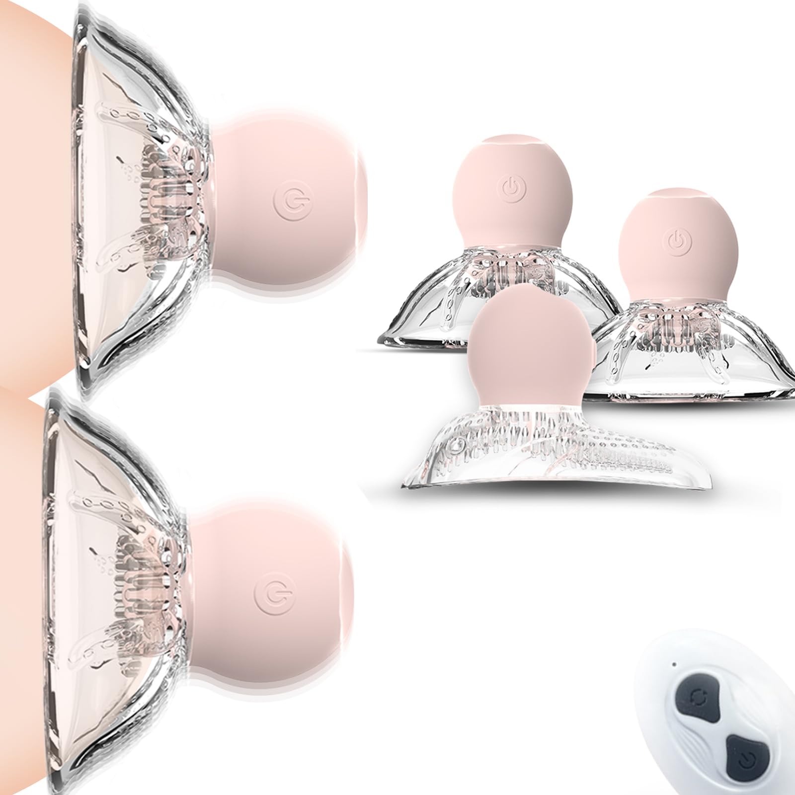 BDSMYEE Suceurs Mamelons Vibromasseur avec Ventouse clitoridienne Vibromasseurs, Jouet sexuel transparent et visible Clitoris Sucker, Tétons Stimulation sexuels pour Femmes Couples