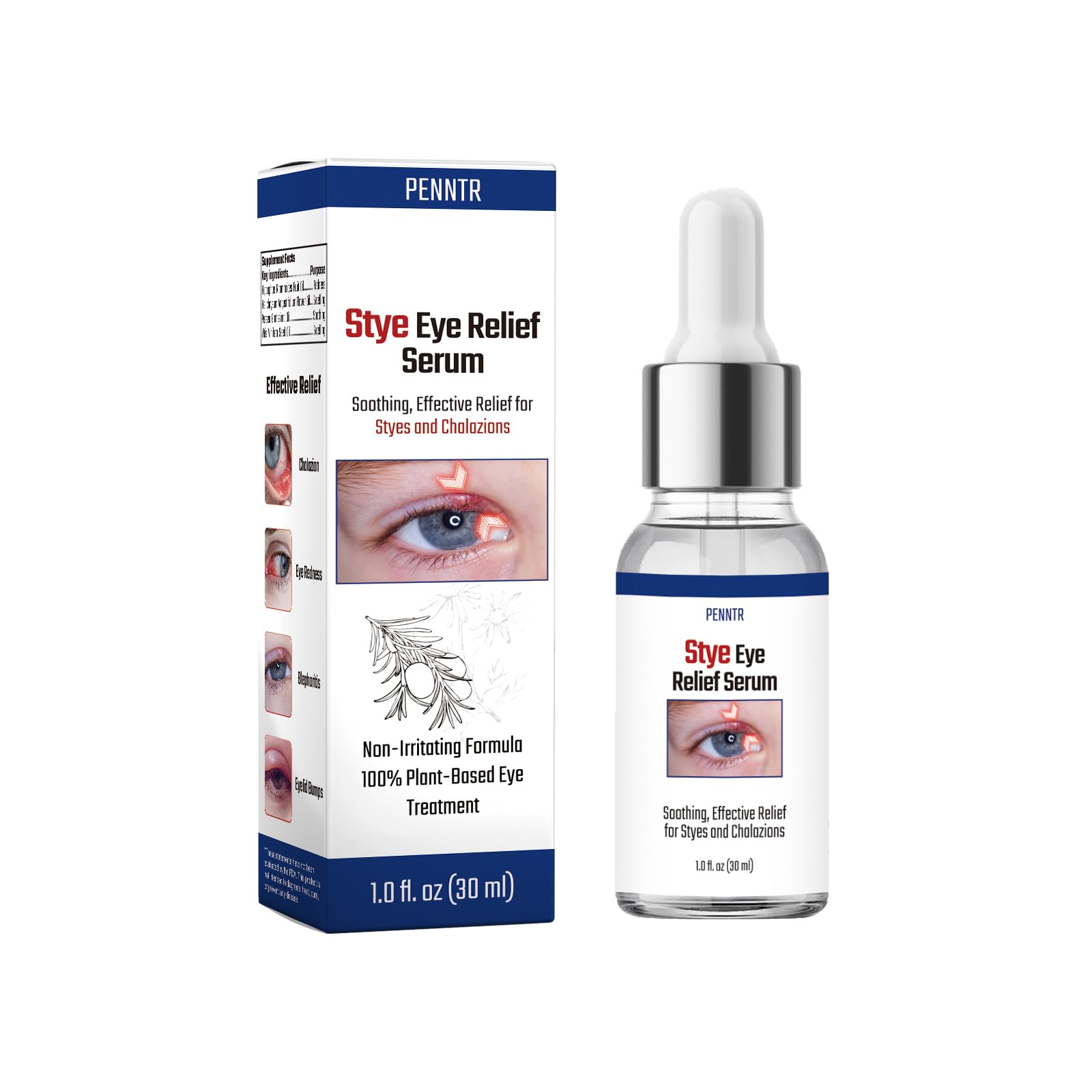 Stye Eye Treatment Chalazion Treatment Serum Stye Blepharitis Remover with Hippophae Rhamnoides Fruit Helichrysum Angustifolium Flower Persea Gratissima