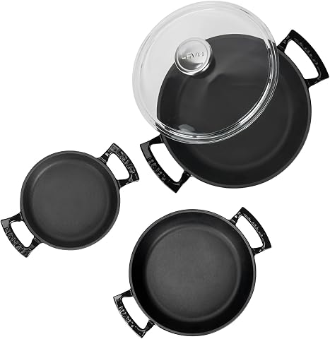 LAVA Döküm Sahan Seti 16-20-24 cm - Profesyonel Lezzet Koleksiyonu