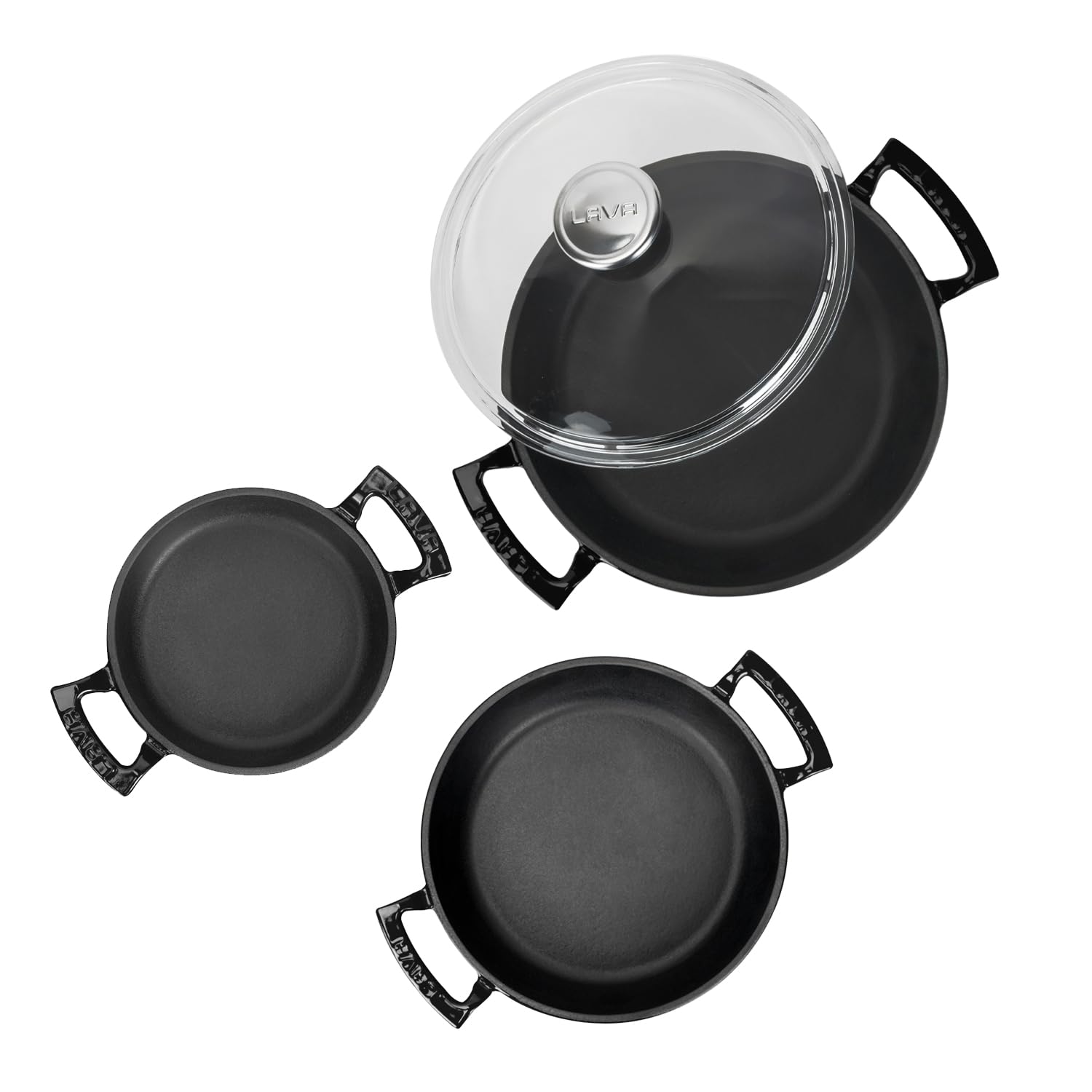 LAVA Döküm Sahan Seti 16-20-24 cm - Profesyonel Lezzet Koleksiyonu
