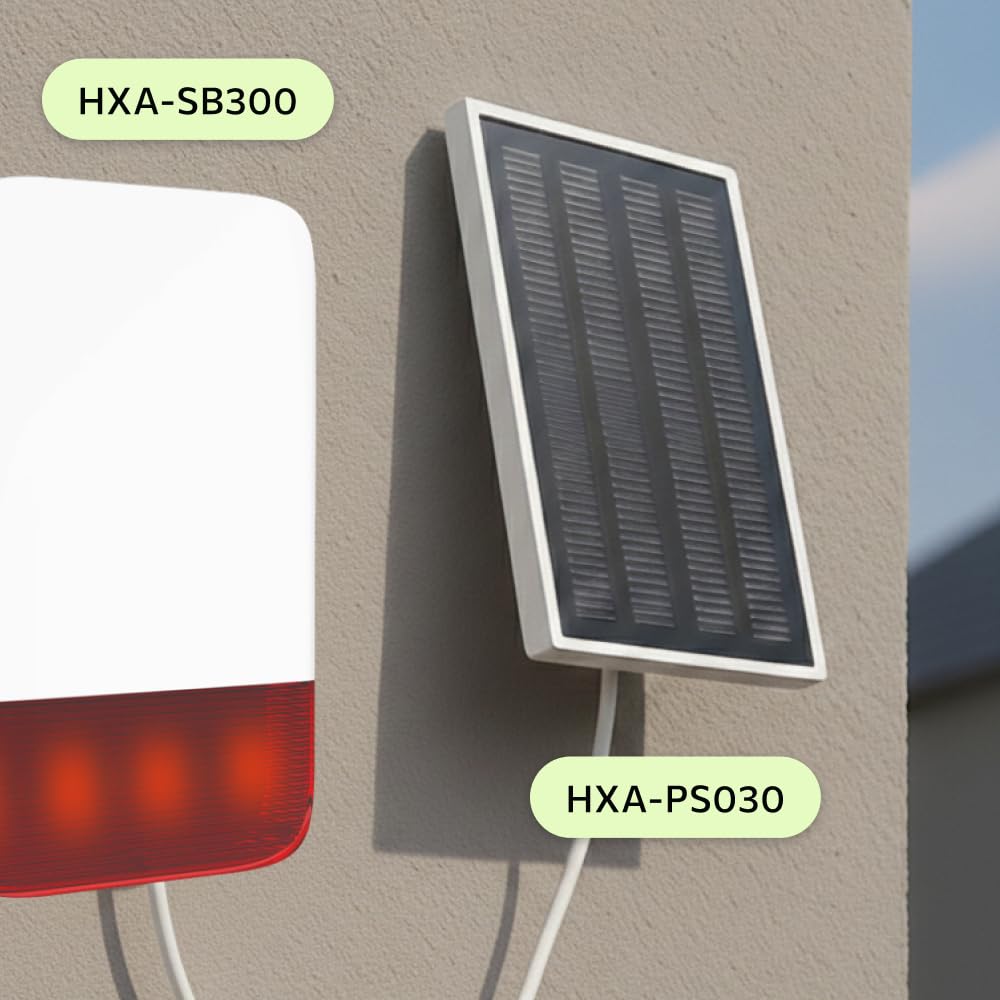 Sirena allarme esterno senza fili 120 dB con protezione manomissione – Batteria backup 5000 mAh, compatibile con sistemi HUXGO – resistente alle intemperie, sirena casa