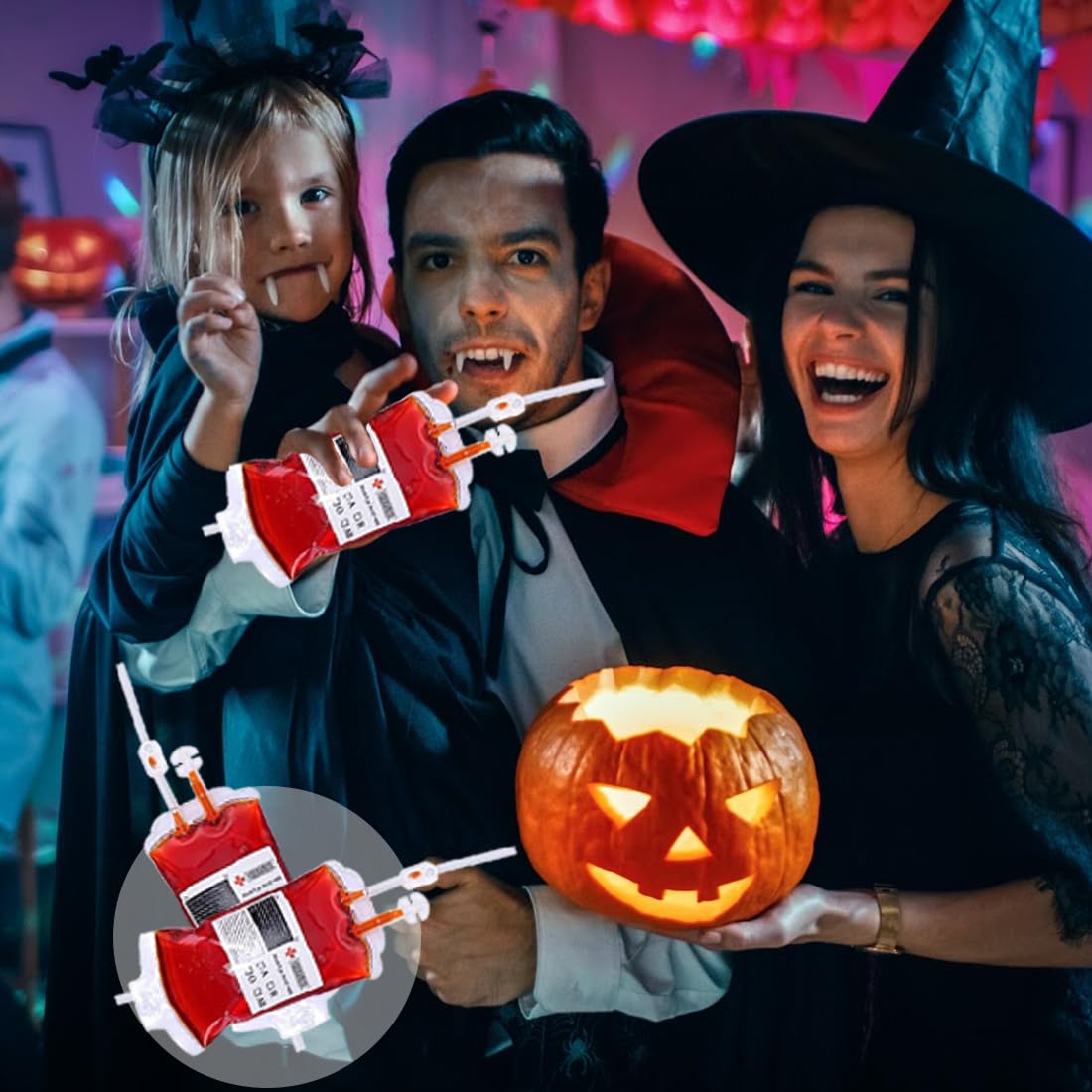10 Blutbeutel Für Getränke - Wiederverwendbare Halloween Requisiten