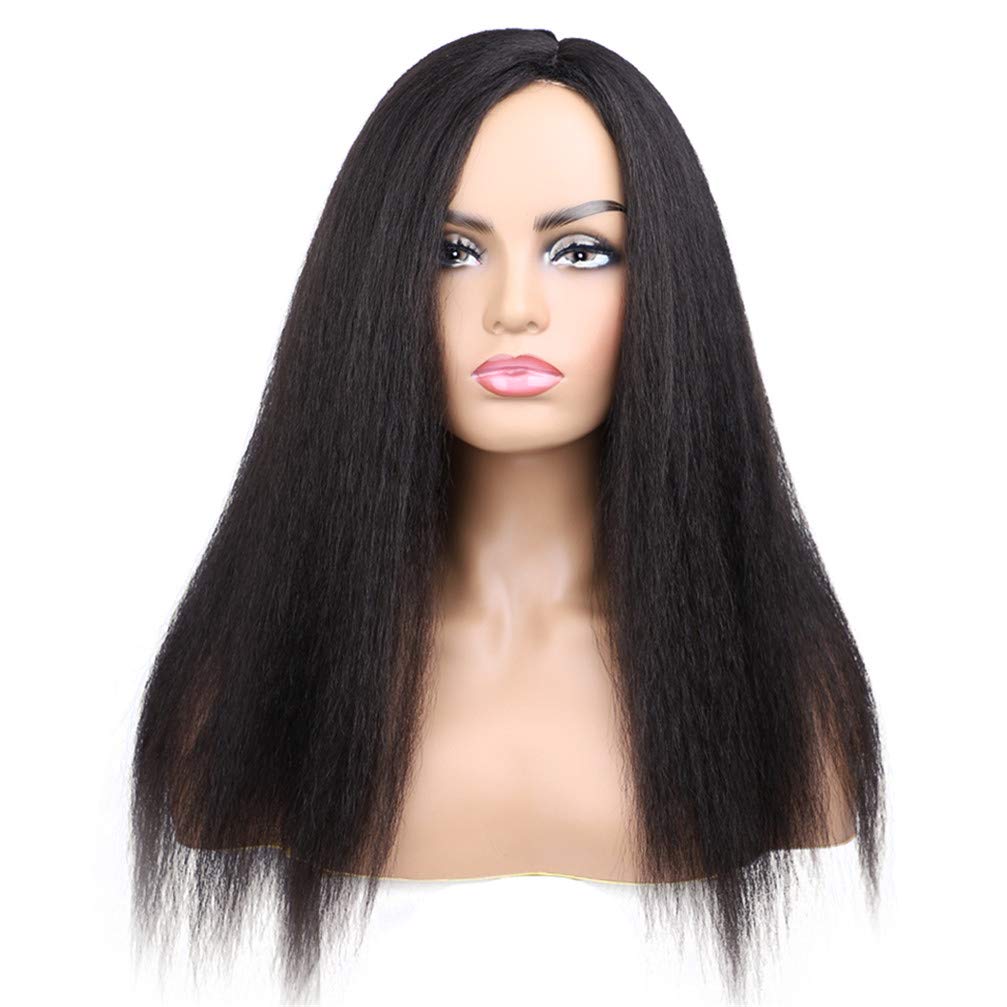 Perruque synthétique pour Femmes Noires avec fibre fièvre haute résilience cheveux longs 16 pouces