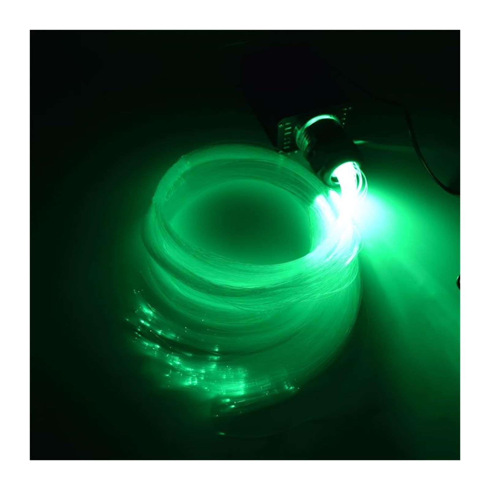 Oświetlenie wnętrza samochodu LED, Zestaw oświetlenia światłowodowego LED o super jasności, światłowód LED w kolorze RGB z kablem światłowodowym End Glow PMMA Światła nastrojowe w samochodzie (Color