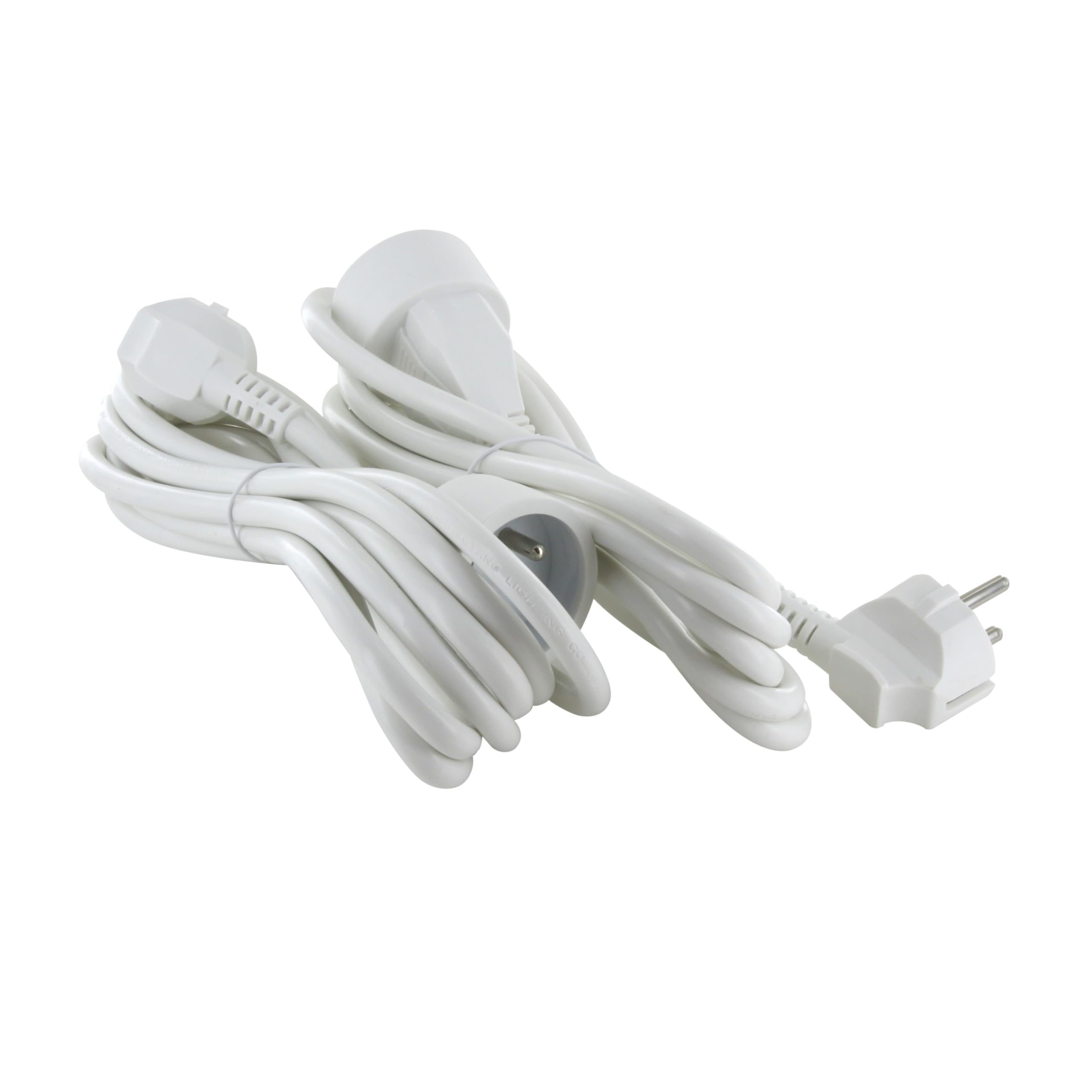 Chacon Lot 2 x Prolongateur HO5VVF 3 x 1,5mm2-3 m - Blanc (FR)