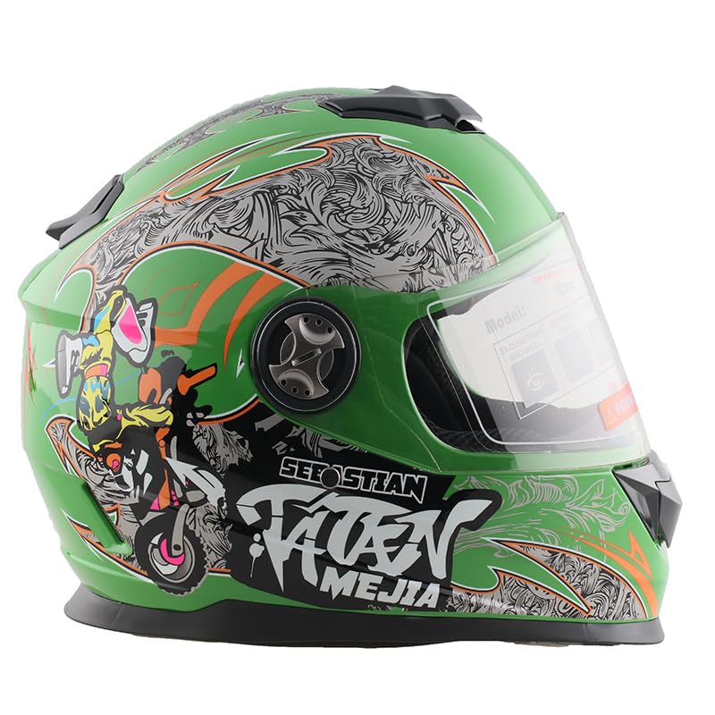 Kinder Integralhelm Mejia – Motorradhelm für Kinder, ABS-Schale, robuster Kinderhelm für Downhill, Quad und Motocross