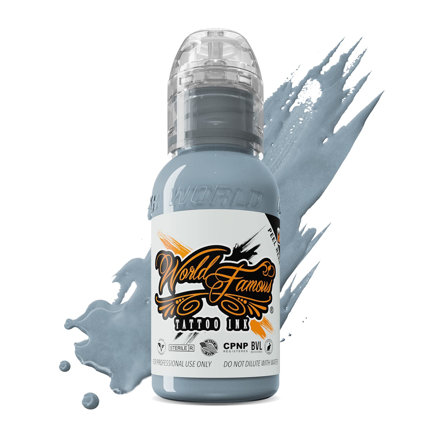 World Famous Grey Tattoo Ink, Vegan and Professional Ink, Made in USA, Pancho Pastel Grey #1, 29.5 ml