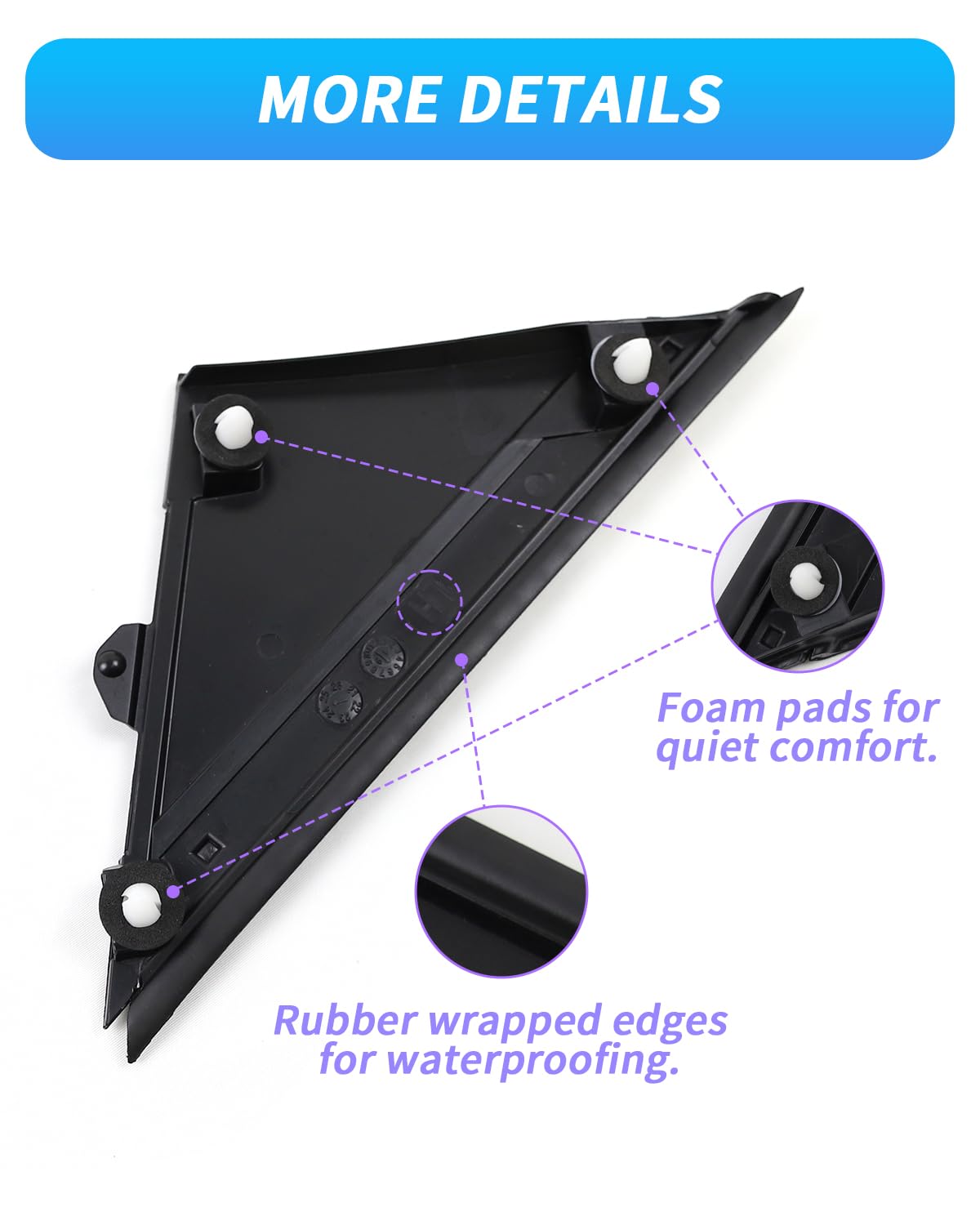500 Triangolo anteriore, Triangolo specchietto retrovisore, Triangolo specchietto retrovisore compatibile con Fiat- 500 Specchietto retrovisore destro e sinistro 2 pezzo