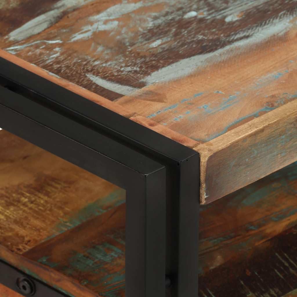 vidaXL Mobile Porta TV Armadietto Stile Rustico in Legno Massello Anticato