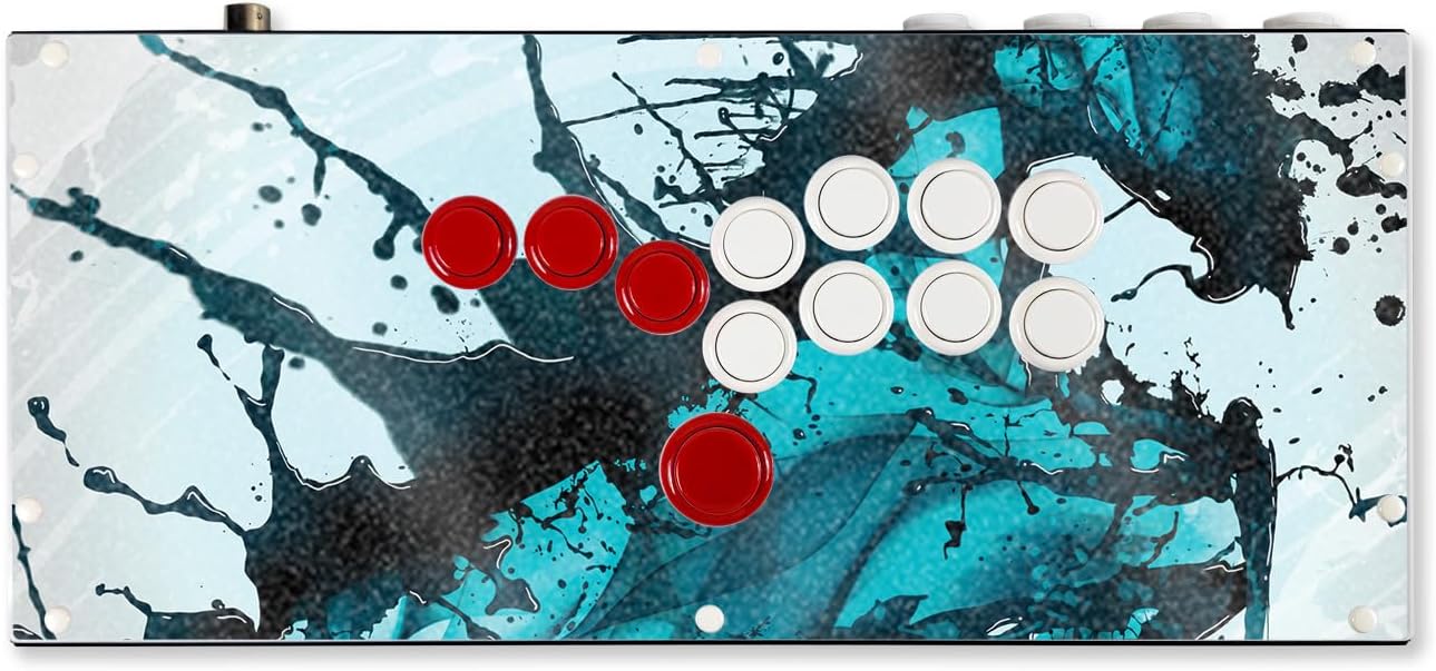 Glossy Glitter Gaming Skin Compatible with Hit Box (PS4/PC) - Wild Splash - Premium 3M Vinyl Protective Wrap Decal Cover - Easy to Apply | Crafted in The USA by MightySkins