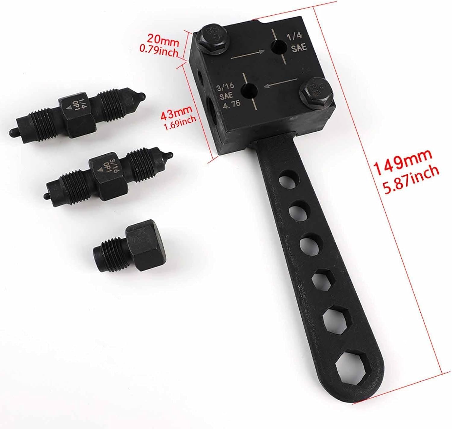 pistro Handheld Brake Pipe Flaring Tool for Automotive Repair Compact Metalworking Tube Swaging Gadget 5.87x1.69x0.79 Inch