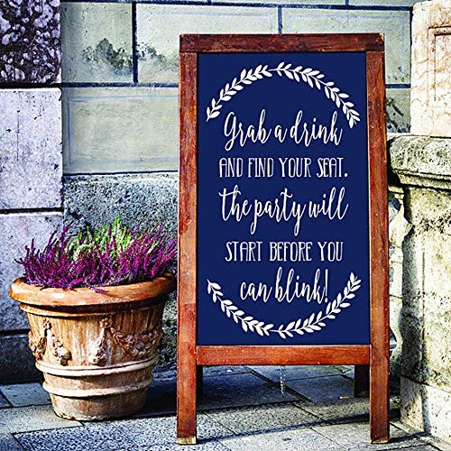 Amazon Com Grab A Drink And Take Your Seat Wedding Decal Sticker Decoration For Sign Handmade