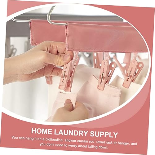 Miniatura 7 de Percha de tela plegable de 6 piezas de perchas de tela plegables Perchas de tela portátil para secadora Estante de secado plegable Clip de ropa