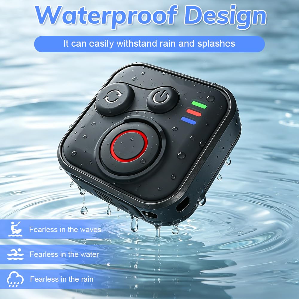 Bluetooth Fernbedienung für Insta360 X5/X4/X3/Ace Pro/Ace Pro 2/GO3S/GO3/GoPro/ONE R/RS/Hero 11/12/13/IOS/Android Smartphone, SGZIOO 50m Reichweit, 96h Ausdauer, Wasserdicht mit Handschlaufe