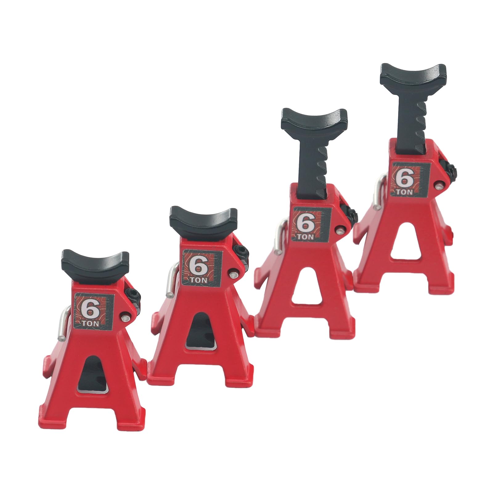 Paquete de 4 soportes de gato RC ajustables de 1/24, compatibles con Traxxas TRX4M Axial SCX24 AX24 FMS FCX24, rango de altura de 4 a 34 mm, ideal para mantenimiento de coches RC Crawler