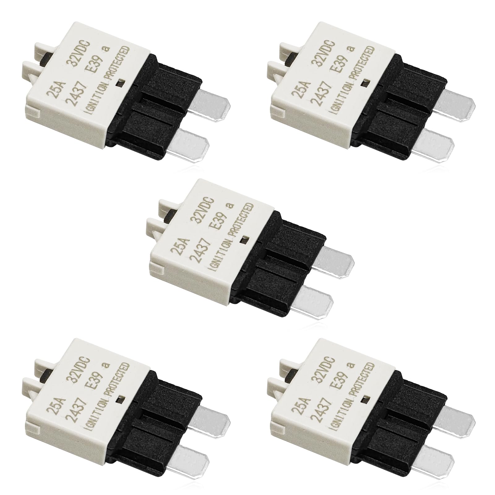 6pcs 32vdc Manual Reset Low Circuit Breaker Blade Fuse E39 ATC/ATO (5A 10A 15A 20A 25A 30A) — Amazon image 8